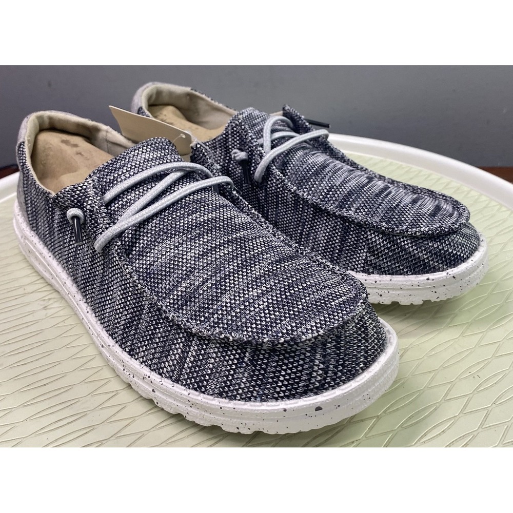 Hey Dude Women's Wendy Sox Dark Grey Slip On Casual Shoes Loafers Sz. 10 NWT